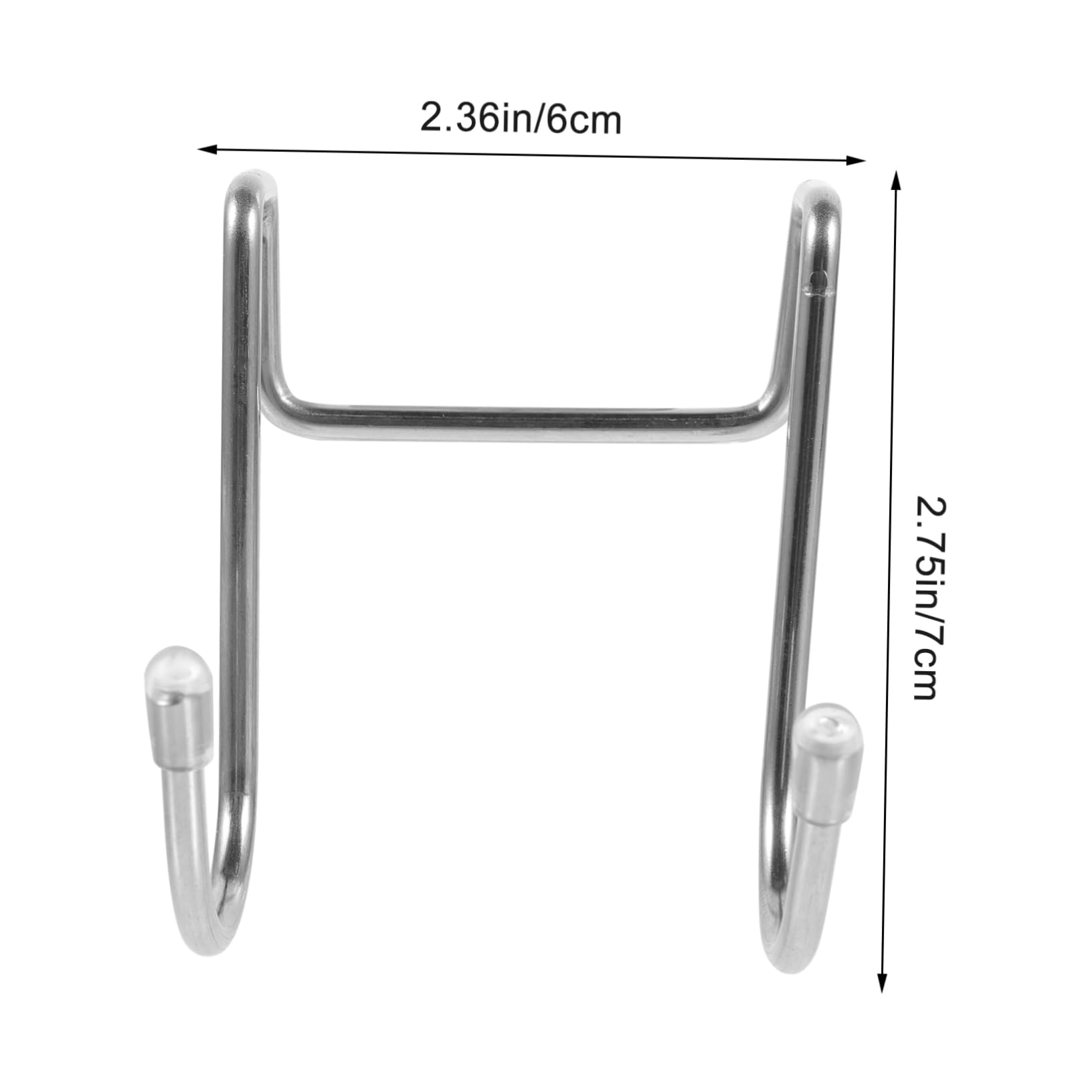 MUSISALY 8pcs S Shape Hanger Hangera Kitchen Cabinet Hooks Double Door Hook Over The Door Hook Over The Door Coat Hooks Hanging Clothing Racks Coat Hangers Stainless Steel Door Hook Silver