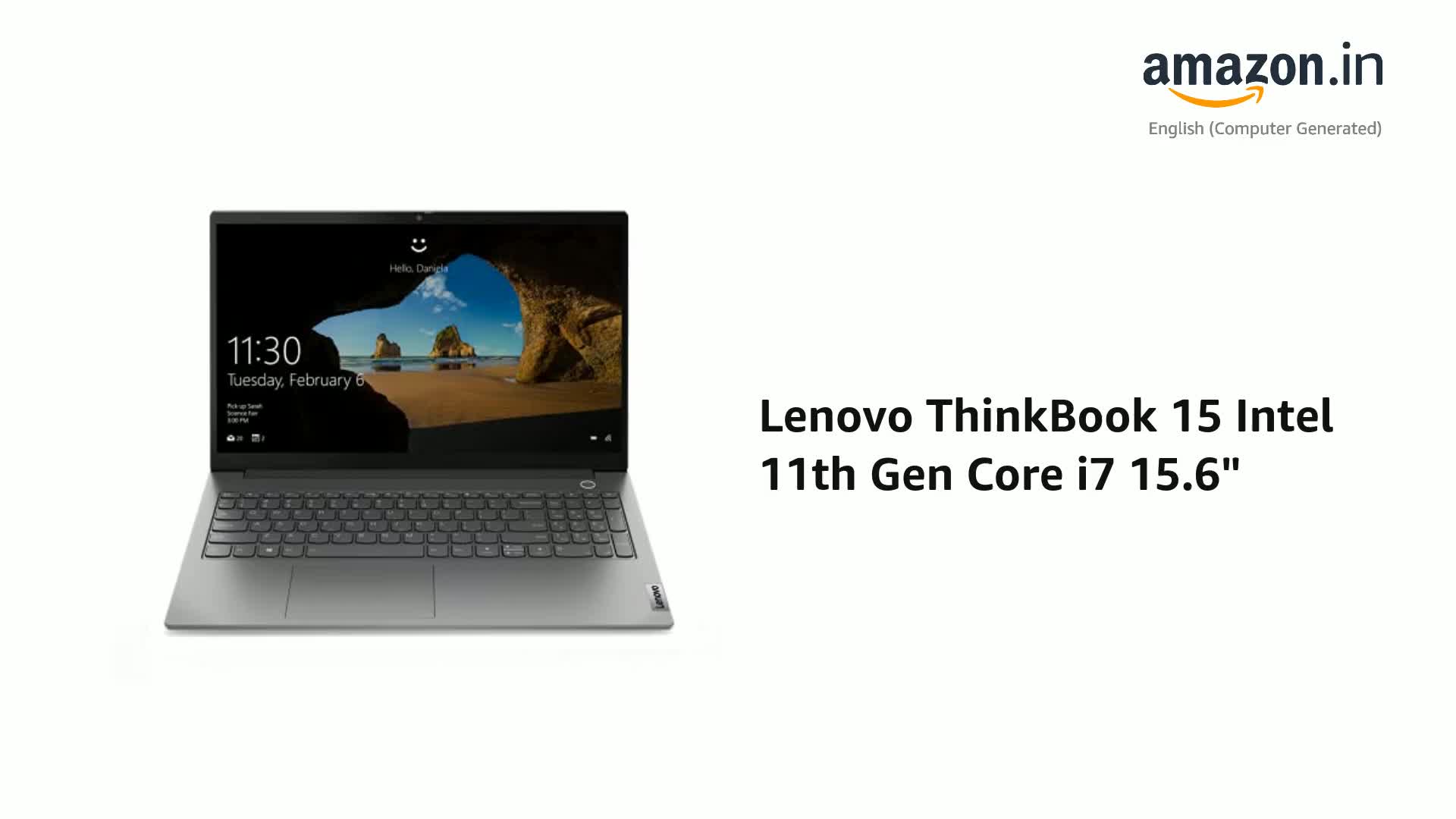 Lenovo ThinkBook 15 Intel 11th Gen Core i7 15.6