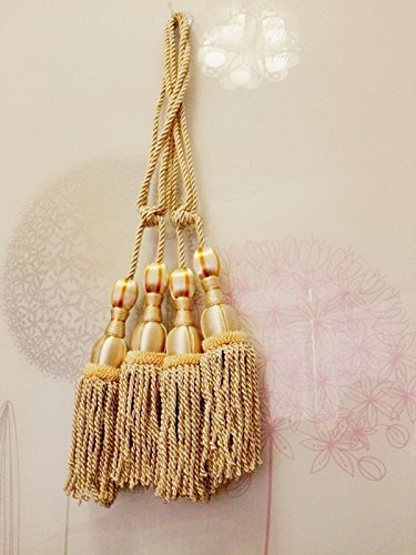 Takestop® Coppia Nappe Nappa Corda Nastro Oro