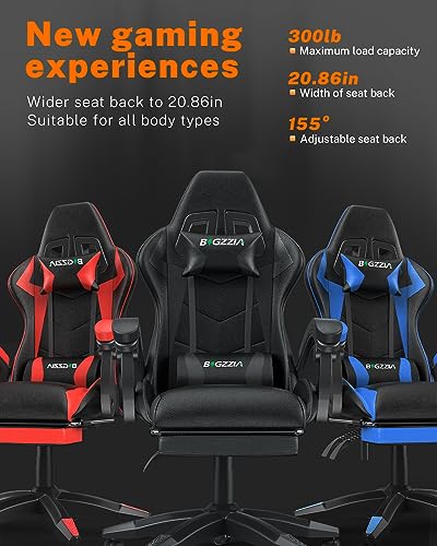 Bigzzia Gaming Chair with Heated Seat Cushion, Ergonomic Gaming Chairs with Cushion and Lumbar Support, Racing Style, Height-Adjustable Office Chair for Adults (Heating Function, Black) - Image 10