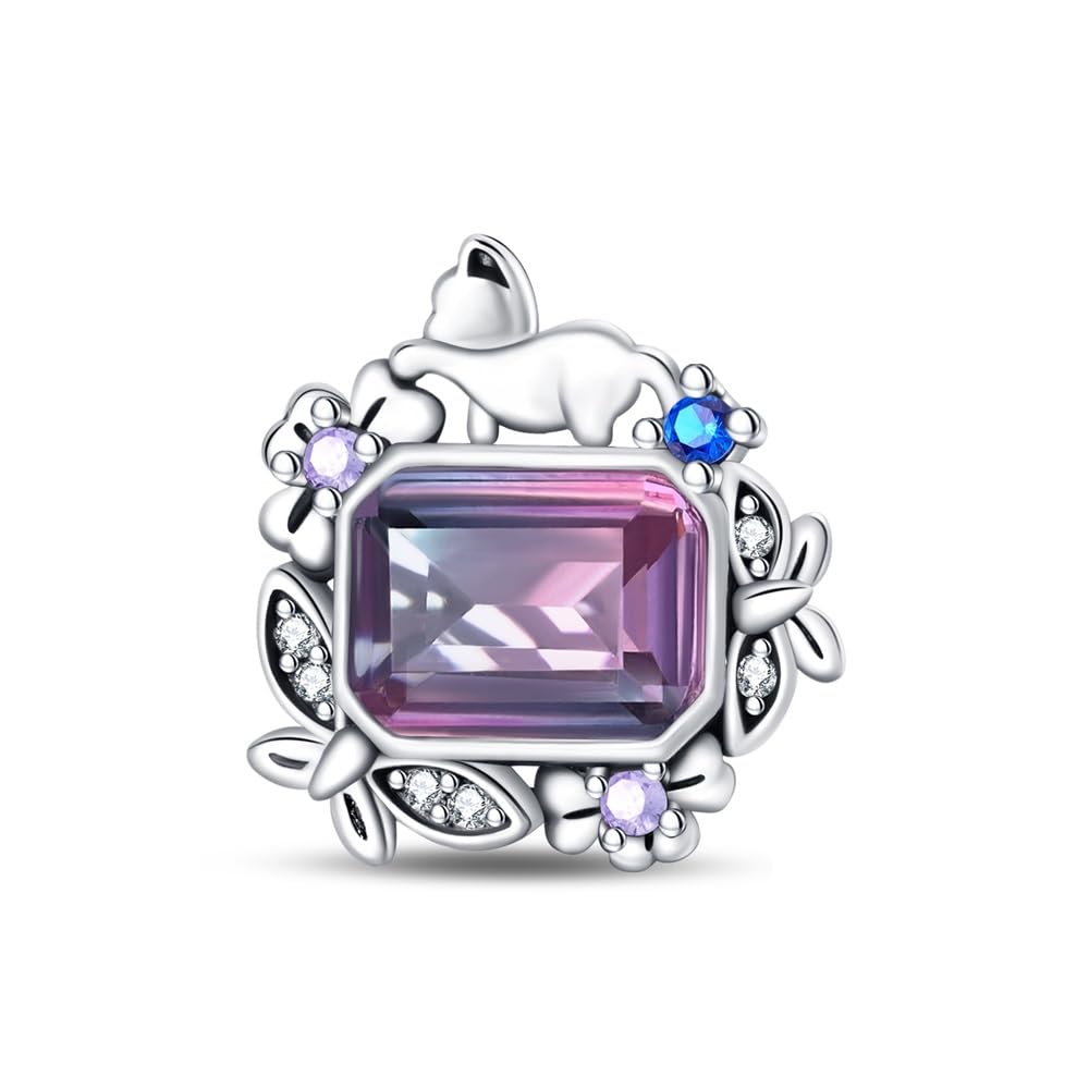 Pandach Damen Charm Anhänger für Armband 925 Sterling Silber Charms Beads passend für Armband und Halskette, Kompatibel mit Europäischen Armbänder für Frauen Mädchen C1