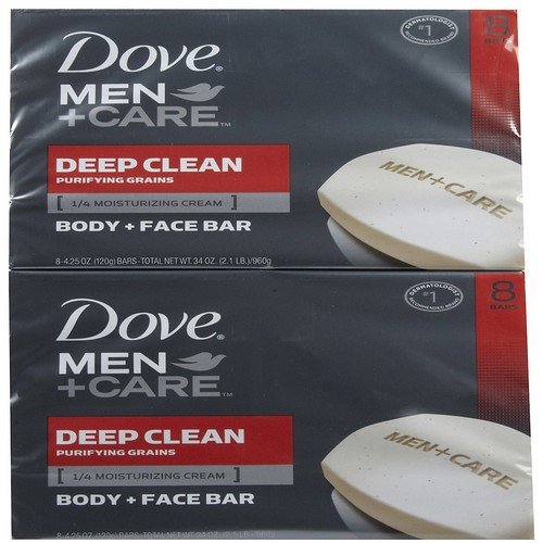 Dove Men +Care Body and Face Bar - Deep Clean - 3.75 oz - 6 ct 