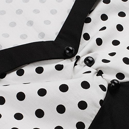 Nihsatin Vintage Polka Dot Retro Cocktail Prom Dresses 50'S 60'S Rockabilly #TOP4