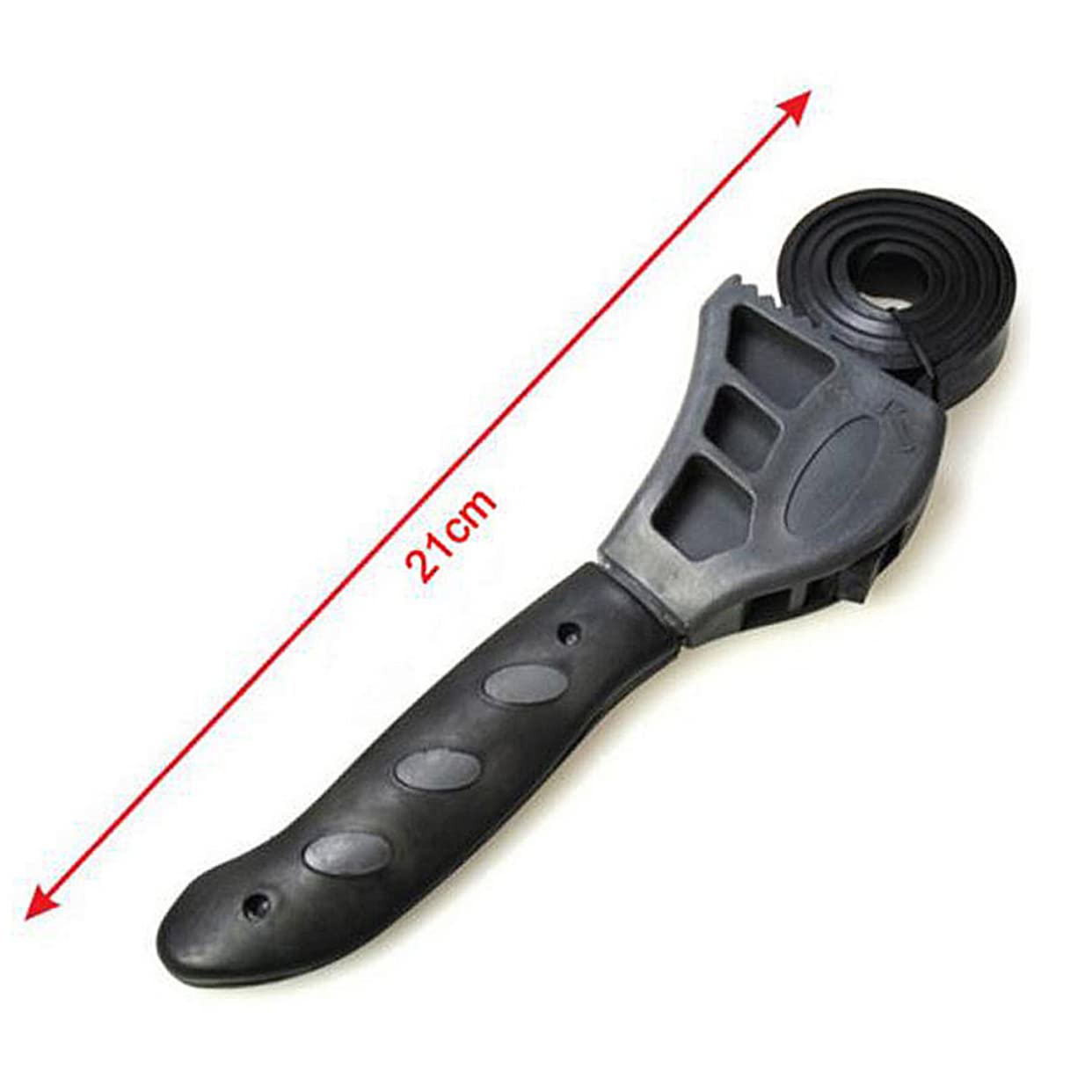 KALLORY 2Pcs Adjustable Rubber Strap Wrench and Jar Opener Multifunctional Tool for Opening Comfortable Cushioned Handles Strong Grip for Various Shapes for Home