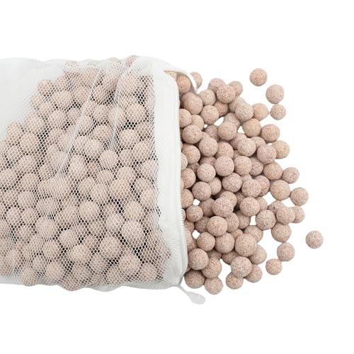 Image of 1.1 lbs Ceramic Bio Filter Balls for Aquarium, Fish Tank Filter Media Sphere for Freshwater & Saltwater, Koi Pond Sump Filter with Reusable Media Bag