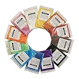 VITARIE Mica Powder Pigment Set 12 Colors 10g/0.35oz Each for Epoxy Resin,Soap Making,Nail Polish, Bath Bombs, Candle Making