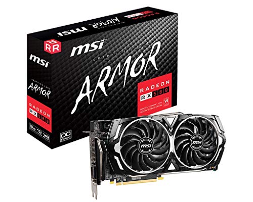 MSI Gaming Radeon Rx 580 256-bit 8GB GDRR5 HDMI/DP DirectX 12 VR Ready Dual Fan Crossfire Freesync Graphics Card (RX 580 Armor X) (Renewed)