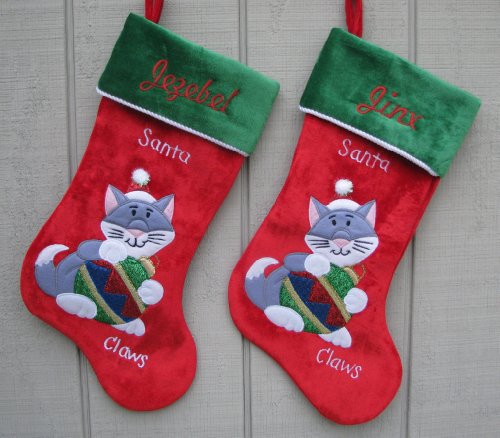 Cat Christmas Stocking - Personalized #TOP4
