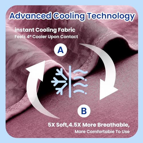Topcee Cooling Throw Blanket for Hot Sleepers,Arc-Chill Q-Max >0.5 Cool Fiber,100% Oeko-Tex Certified Lightweight Summer Cool Blanket for Travel/Outdoor Ultra Cold Breathable,50''x70''