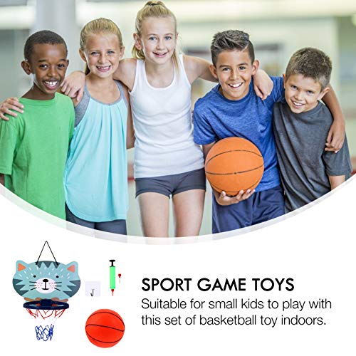 IMIKEYA cesta de basquete para pendurar na parede para porta de parede, mini cesta de basquete de pl