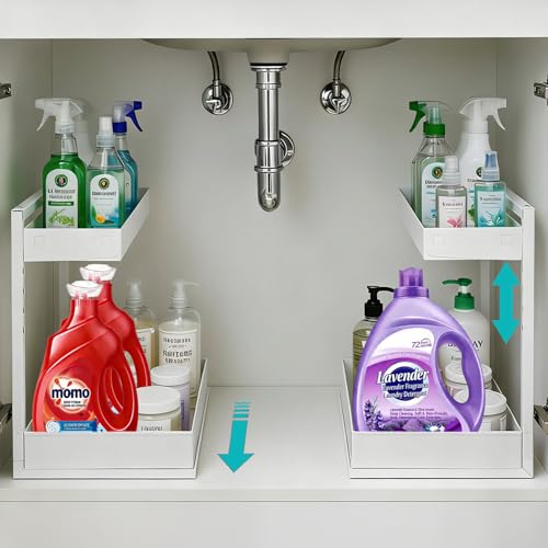 Exovyn Under Sink Organizer, Bathroom Counter Organizer, 2
