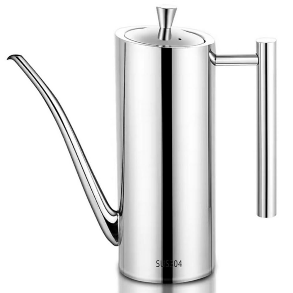 XiaoShenLu Stainless Steel Olive Oil Dispenser/Cruet/Bottle for Oil/Vinegar/Soy Sauce - Drip Free Pouring for Kitchen Cooking and BBQ, 500ml