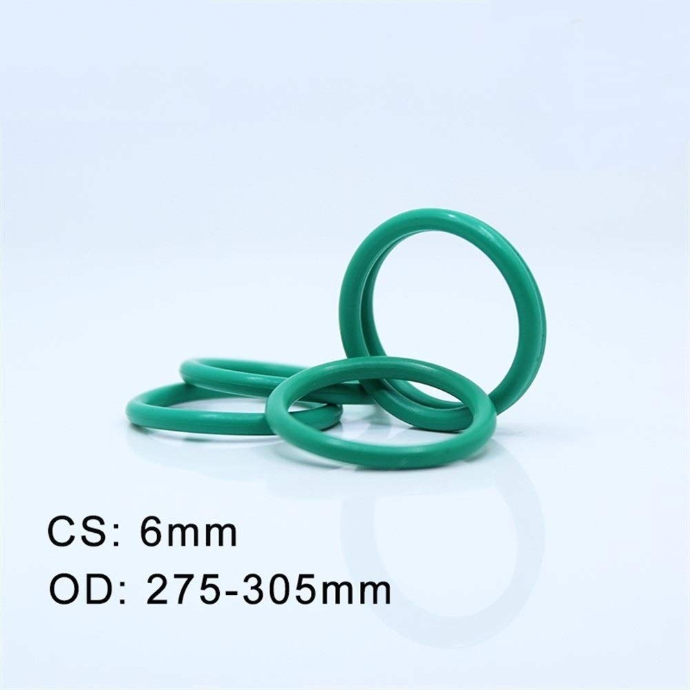 O-Ringe CS6mm FKM Gummi O Ring 2ST OD 275/280/285/290/295/300 / 305x6mm ORing Fluorine Dichtung Öldichtung Grün ORing JIYAMI'EN EL (Size : OD305x6mm)