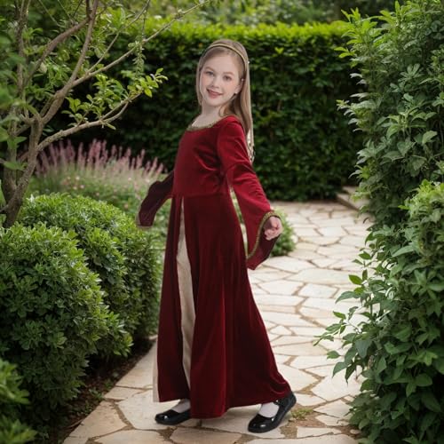 Disfraz princesa medieval renacentista para niñas miniatura 4