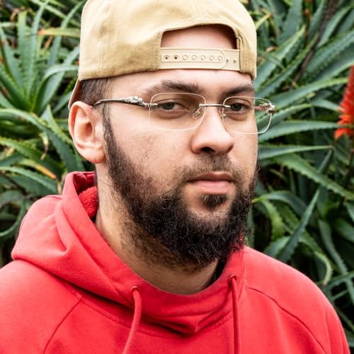 Vintage Small Narrow Rimless Square Silver Metal Wire Frames Unisex Trendy 90’s Hip Hop Retro Luxury Leopard Arms Frameless Glasses Rectangle Designer Clear Lens Eye Glasses For Men And Women3