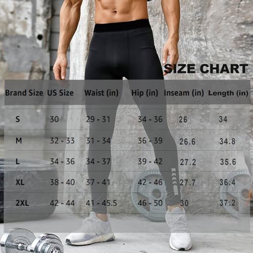 Men's Compression Pants - Men's Leggings Base Layer Bottoms,Athletic Leggings for Running, Sports, Yoga & Gym4