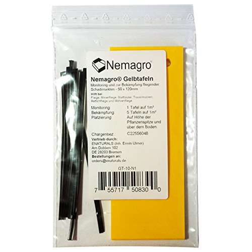 Preisvergleich Produktbild Nemagro® Gelbtafeln gegen Trauermücken (Leimtafeln, Klebetafeln, Fliegenfalle, Gelbsticker) (1 x 10 Stück)