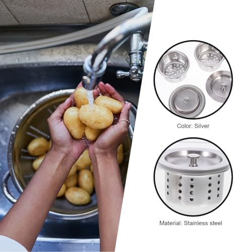Set de 2 coladores para fregadero de cocina en acero inoxidable miniatura 2