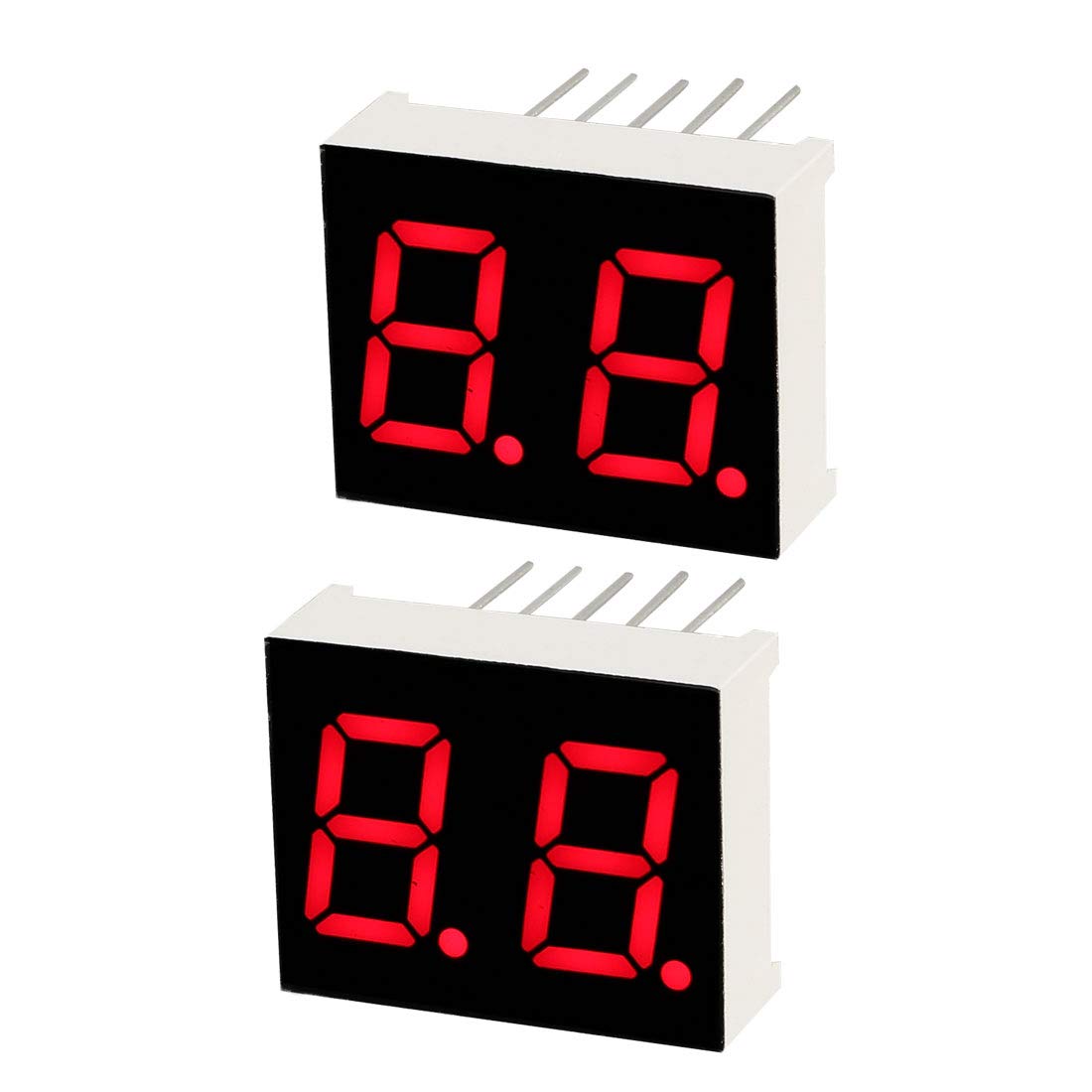 Amazon.com: uxcell Common Cathode 10 Pin 2 Bit 7 Segment Display 0.79 x ...