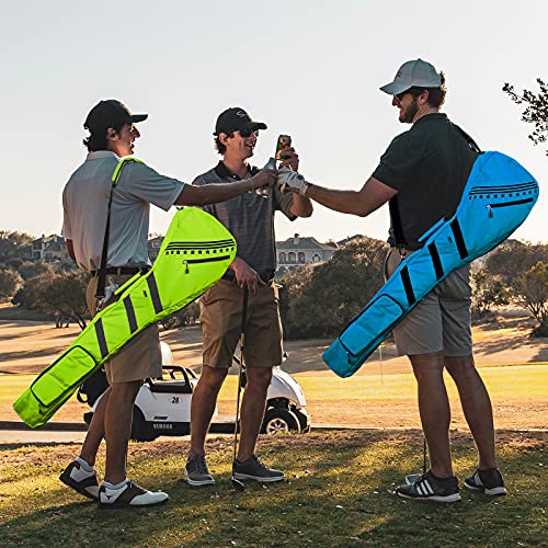 Big Teeth Golf Sunday Bag, Small Golf Bag Lightweight, Par 3 Golf Bag for A Few Clubs Driving Range, Practice with Carry Shoulder Strap Foldable Multi-Colour - image 9