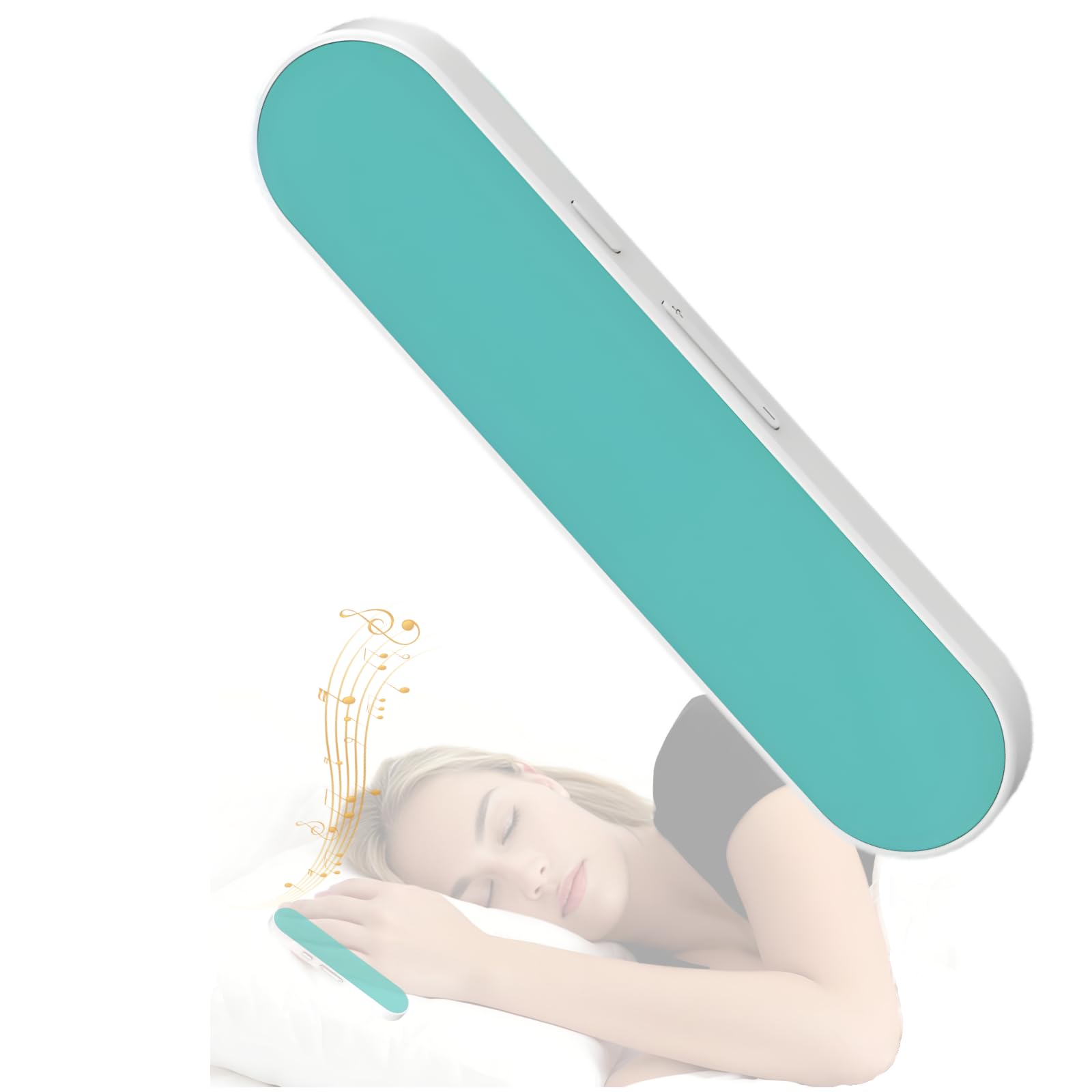 Bluetooth Under Pillow Speaker for Sleeping/Portable Sleep Bar with Bone Conduction Stereo Sound/Timer and Volume Control/White Noise Machine for Insomniacs/Sleep Aid