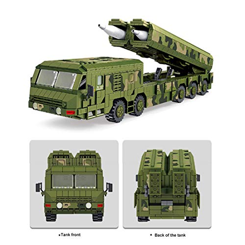 QIXIAOCYB Technik Bausteine Modellbausatz Raketenfahrzeug Modell Militär Panzer Auto Spielzeug Kompatibel mit Technic… – Bild 4