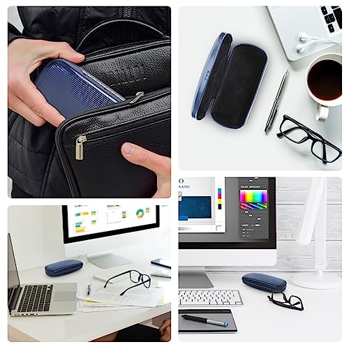 Image of Hifot Metal Eyeglass Case Hard Shell, Aluminum Spectacles Box Sunglasses Case for Men Women, Reading Glasses Holder