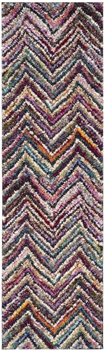 Tapete Safavieh Fiesta Shag 2'3" x 8' Multicolor miniatura 2
