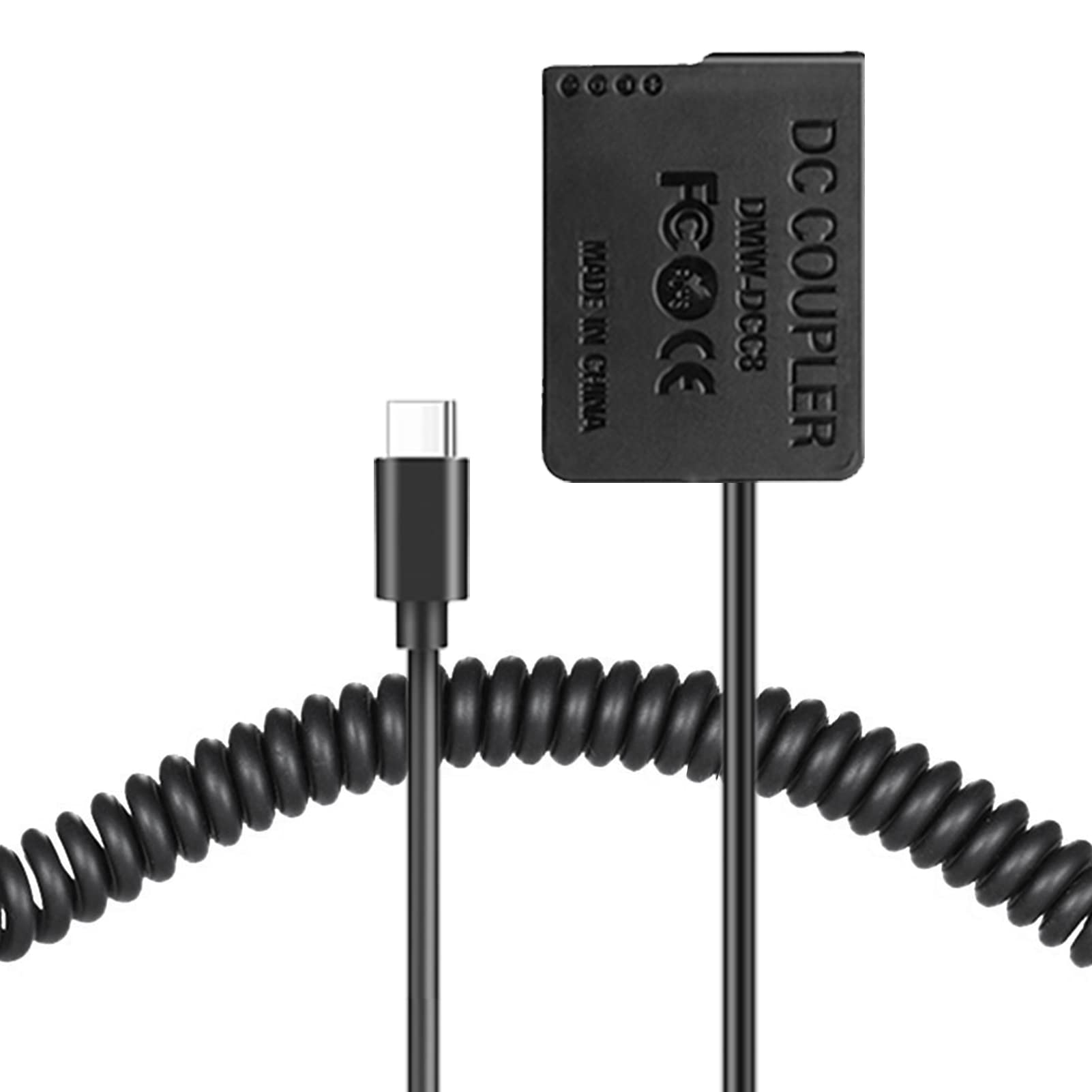 PD Spring Power Connector USB-C Cable DMW-BLC12 Dummy Battery DMW-DCC8 Coupler for Panasonic G6 G7 G80 G81 G85 GX8 G90 G91 G95 G99 FZ1000 FZ2000 FZ2500 Camera
