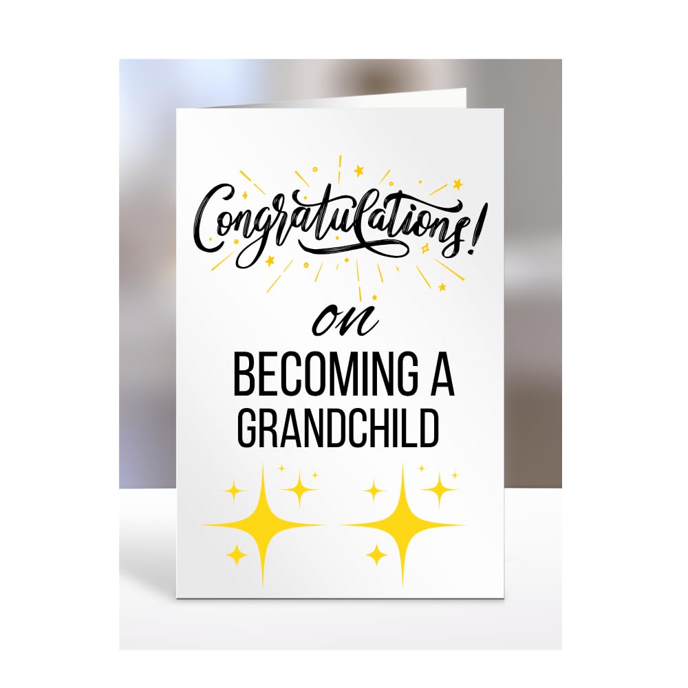 Congratulations on becoming a Grandchild card, Gifts for Men, Women, Presents for Christmas, A5-79_95