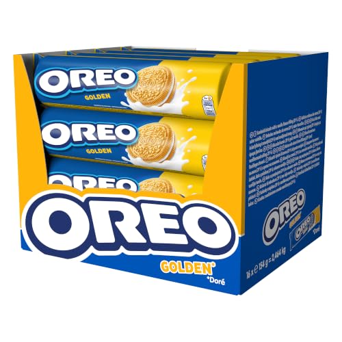 OREO Golden galletas rellenas sabor a vainilla, Pack 16x154g