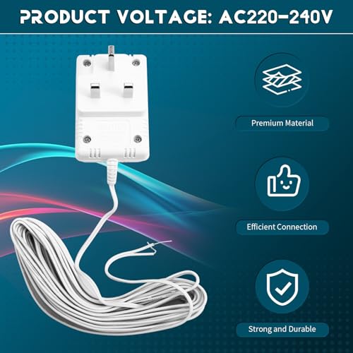 Adaptateur sonnette vidéo transformateur 24V alimentation continue prise UK - 5
