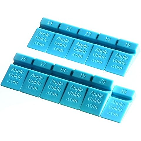 Wedgek AGM Angle Wedges for Sharpening Knives 10 to 20 degrees, Blue Cover