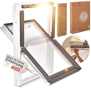 Velux GLU Dachfenster mit Eindeckrahmen und Rollo (78x98)