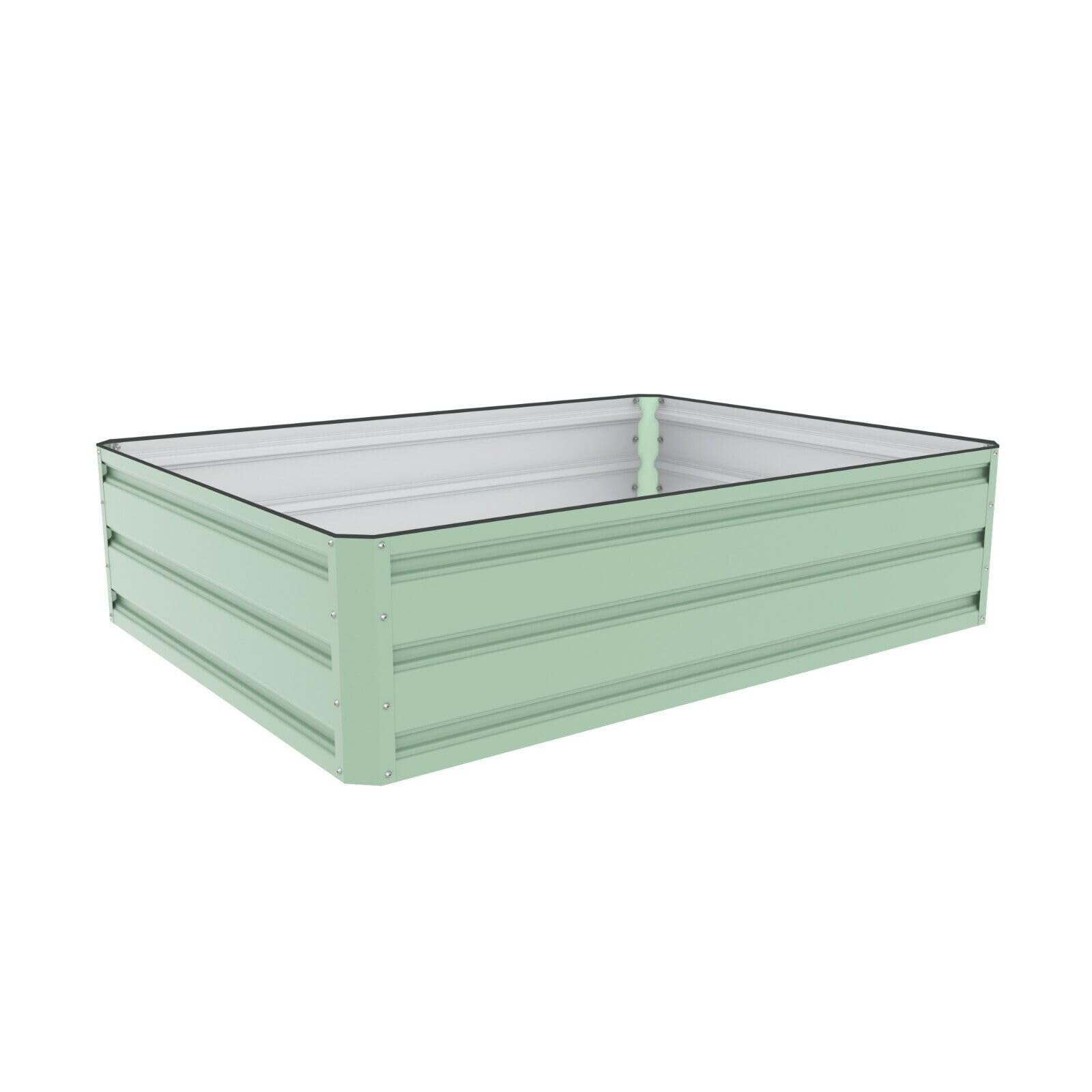 B&Q -  Metal Raised Garden Grow Bed Kit Planter For VegetablesPlantsFlowers & HerbsTrough Grow Box (L120Xw90Cmxh30Cm)