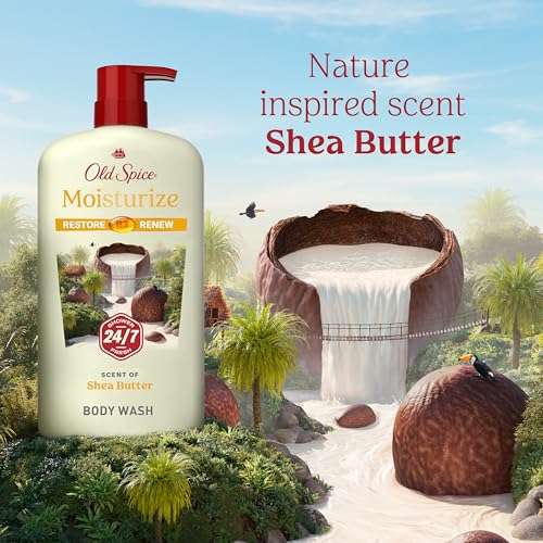 Old Spice Moisturizing Body Wash for Men, Shea Butter, 30 fl oz Pack of 4 | 24/7 Lasting Moisture & Shower Fresh | Cleansing, Renewing, & Restoring | Gentle For All Skin Types | Fresher Collection - image 8