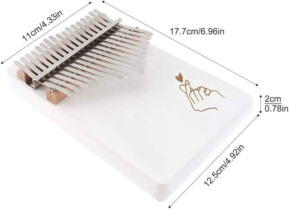 Générique Mini Doigt Kalimba Pouce Piano 17 Touches Pouce Piano Kalimba Blanc Doigt en Forme De Coeur Solide Placage Pin… - Les Beatles, Paul McCartney, John Lennon, RIngo Starr, George Harrison Générique Mini Doigt Kalimba Pouce Piano 17 Touches Pouce Piano Kalimba Blanc Doigt en Forme De Coeur Solide Placage Pin… – Image 3
