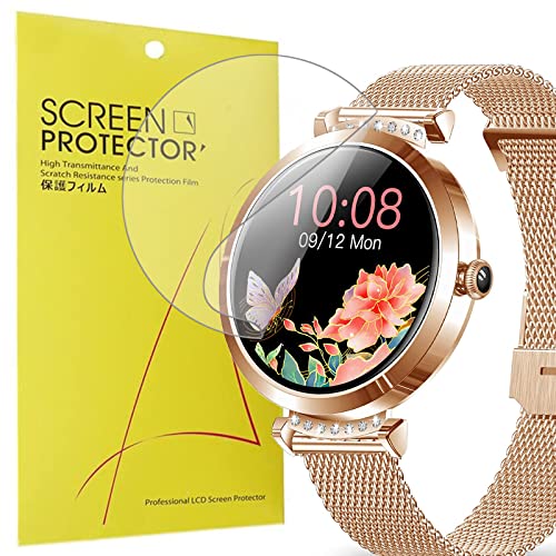 onetuo - Pellicola protettiva compatibile con smartwatch Voigoo da donna da 1,09 pollici, HD trasparente, flessibile, senza bolle, compatibile con custodia, qualità premium, confezione da 6