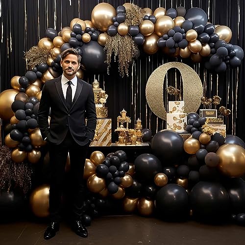 Image of KALOR 12 Inch Metallic Gold Balloons, 50 Pcs Latex Helium Metallic Balloons for Kid's Birthday Party, Baby Shower, Wedding, Graduate Party Decorations