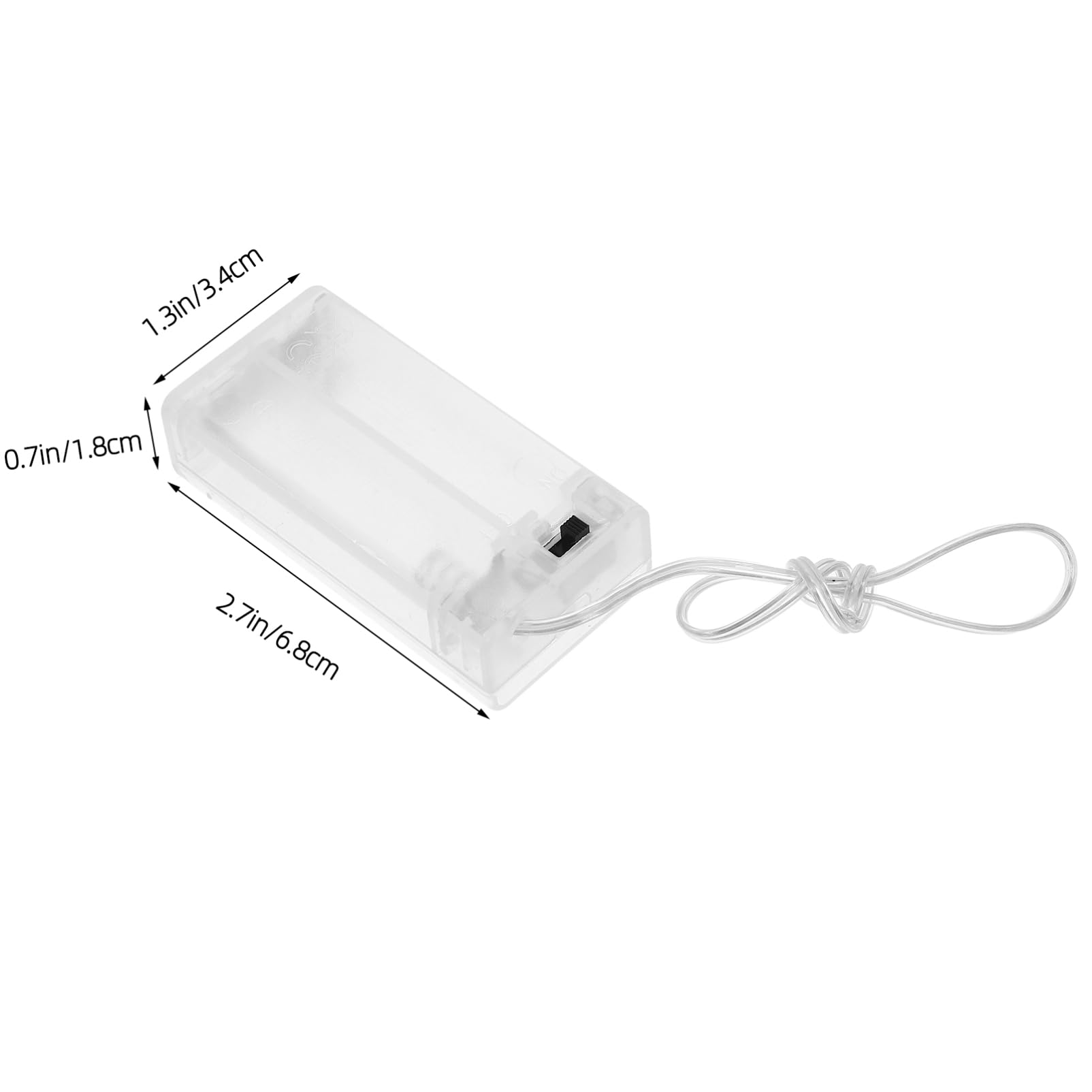 Mipcase 5 Set Stringa Di Luce Scatola Della Batteria Custodia Della Batteria Porta Aa Guscio Della Trasparente Abs 10 pezzi * 5
