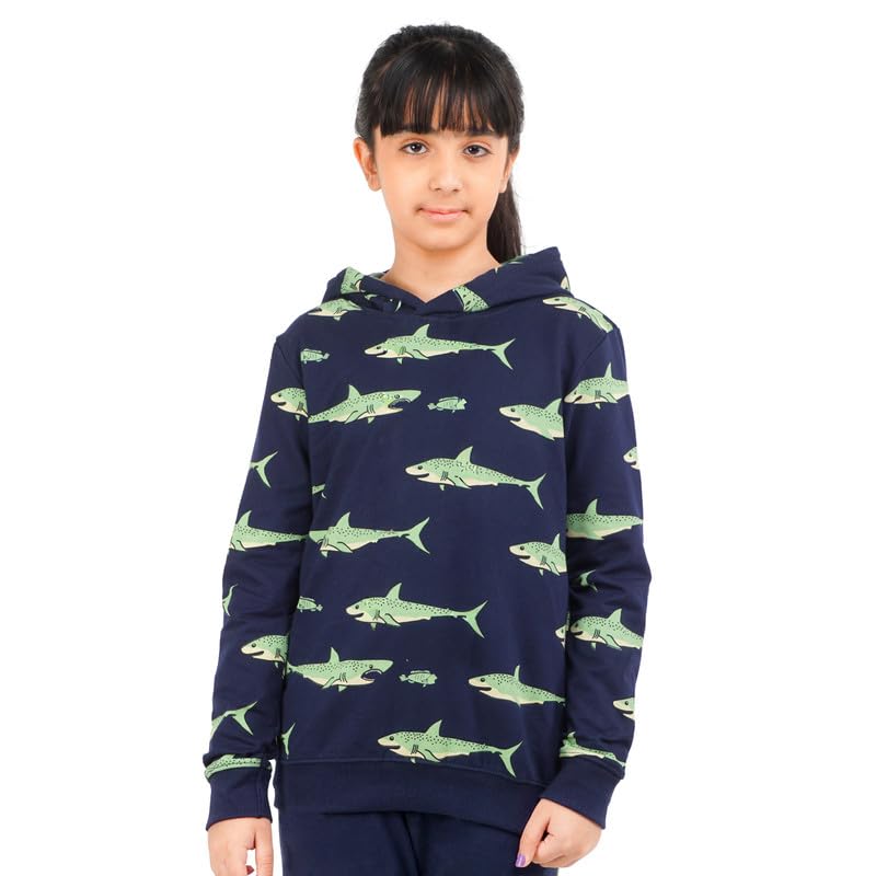 Image of Real Basics Girls Cotton Hooded Sweatshirt (Pack of 1)