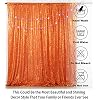 ShinyBeauty Photo Booth Backdrop Best Choice-4FTx6FT- Sequin Photobooth Backdrops for Weddings and Events, Wedding Decoration, Sparkle Curtain for Backdrop (4FTx6FT, Orange)