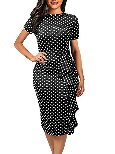زنانه Polka Dot Falbala Fold 