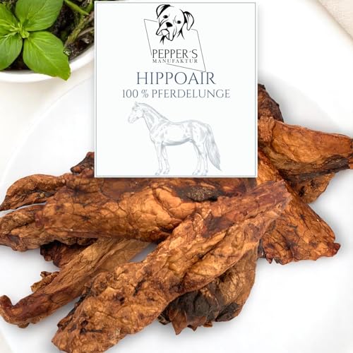 HippoAir von Pepper’s Manufaktur – 100% Pferdelunge für Hunde, naturbelassener Kausnack, mager & leicht verdaulich, Monoprotein, Ideal bei Allergien & als fettarmer Snack für zwischendurch (200g)