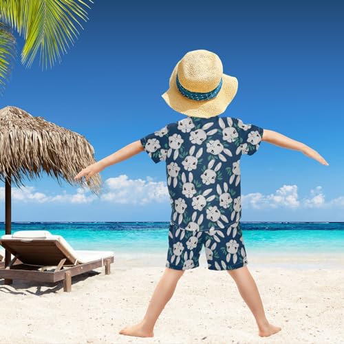 Image of visesunny Little Boys Short Sleeve T-Shirt Beach Shirts for Kids Casual Shorts Set Summer Clothes Outfits