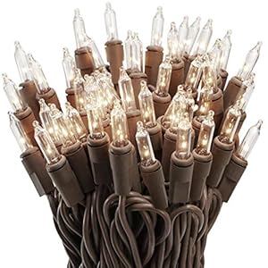  612-Vermont-100-Clear-Mini-Christmas-String-Lights-on-Brown-Wire-Cord-UL-Approved-for-IndoorOutdoor-Use-18-Foot-of-Lighted-Length-20-Foot-of-Total-Length
