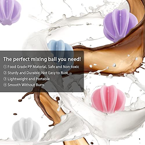 7 STKS Milkshake Protein Shaker Balls, PUDSIRN Plastic Mengen Mengen Ball Bottle Mixers, Kleurrijke Whisk Shaker Balls… - Image 4