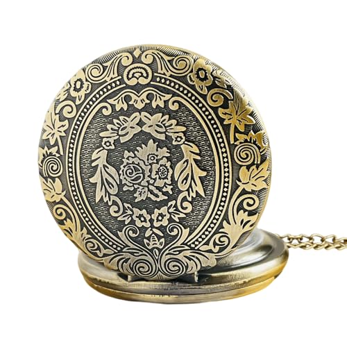 Image of VIGOROSO Women's Quartz Vintage Pocket Watch for Men Pocketwatch Women Unisex Accessory Analog Display Pendant Steampunk Costume Cosplay Prop Christmas Birthday Gift for Her Him Ideal Gifts