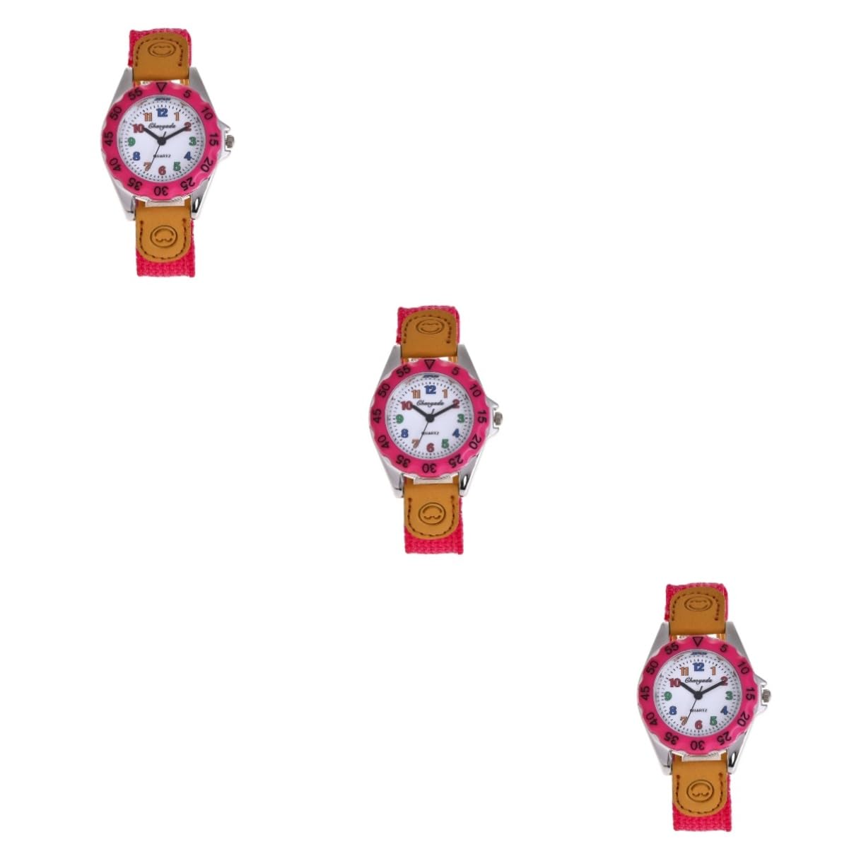 LIFKOME Gli studenti guardano funlicht divertente durevole kid orologio portachiavi ape orologi polso le ragazze guardano Cartone animato cinghia Corea del Sud alunni rosso