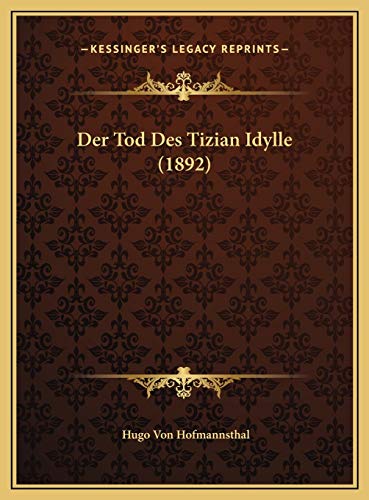 La Mejor Lista de Idylle para comprar online. 21 Der Tod Des Tizian Idylle (1892)